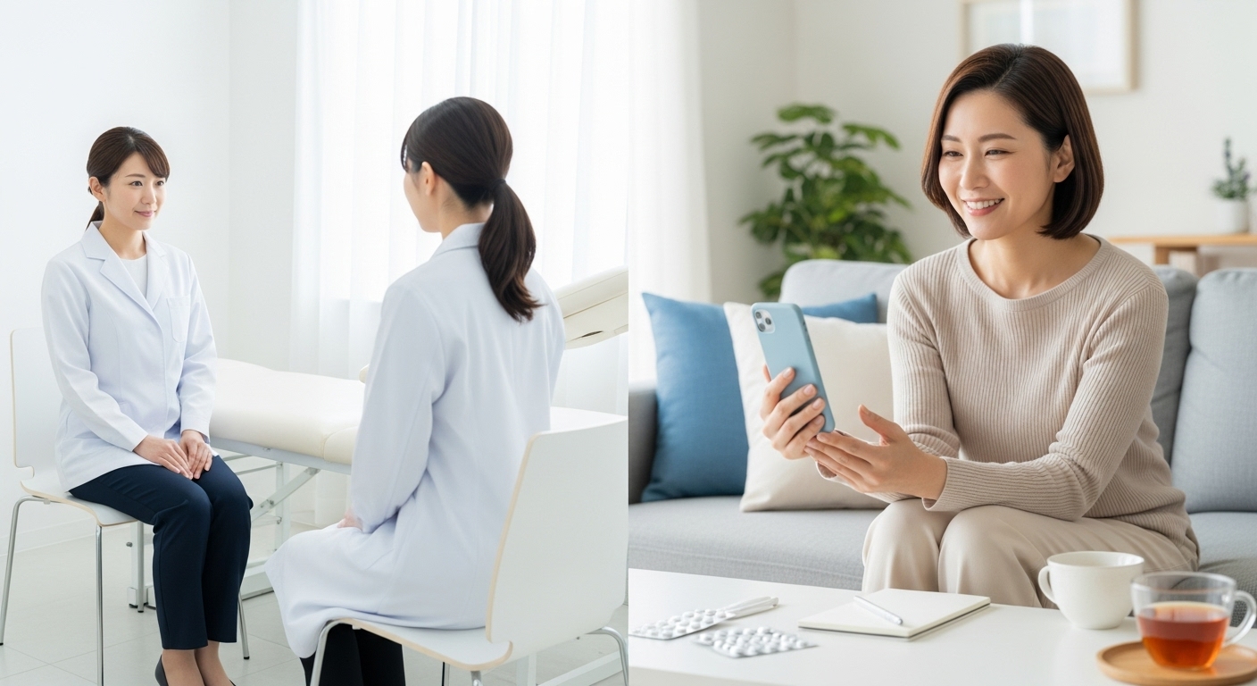 「通院」と「オンライン診療」