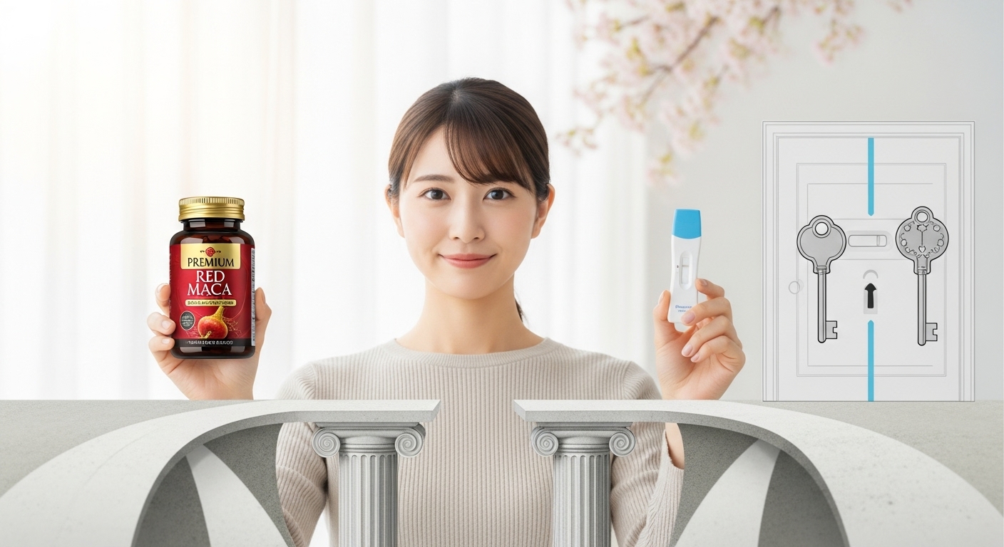 “赤マカ”と“排卵検査薬”